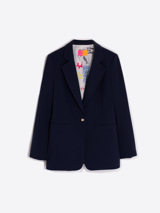 Herringbone Navy Jacket