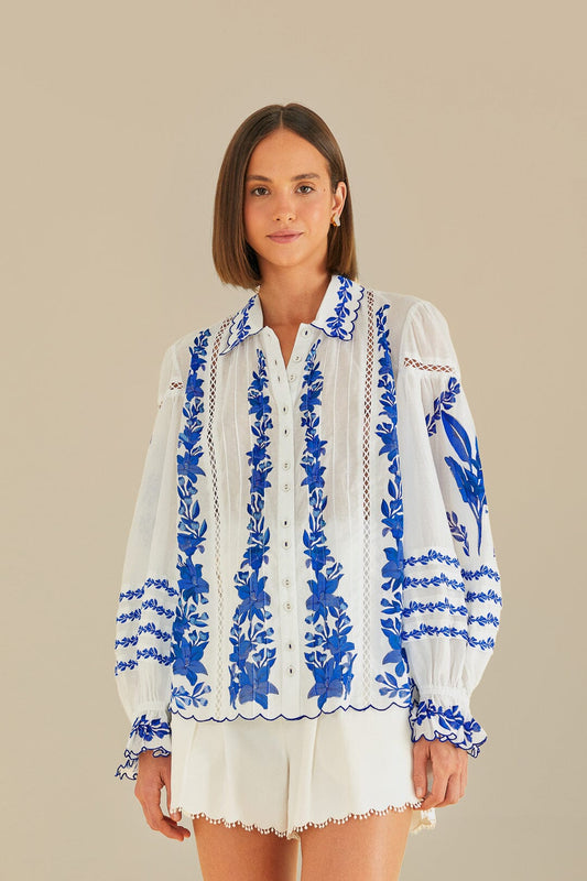 Off-White Blue Yard Blouse