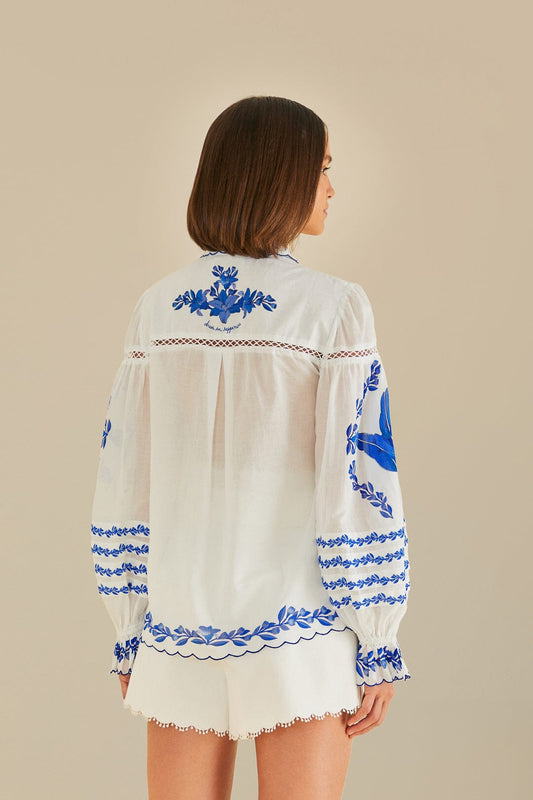 Off-White Blue Yard Blouse