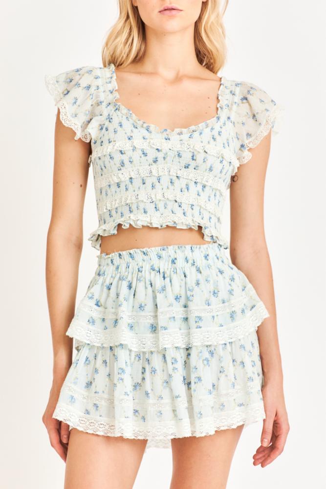 Ruffle Mini Skirt - Angel Falls