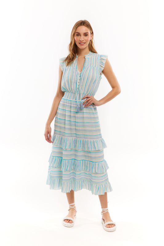 Misha Midi- Blue Stripe