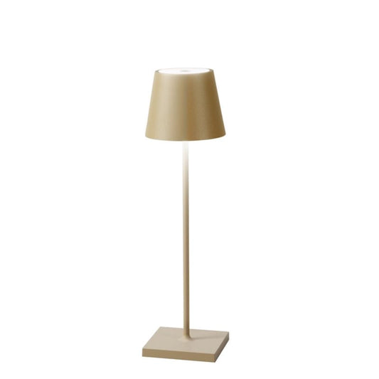 Drink Table Lamp Made of Metal with Battery Included with Di- Gold