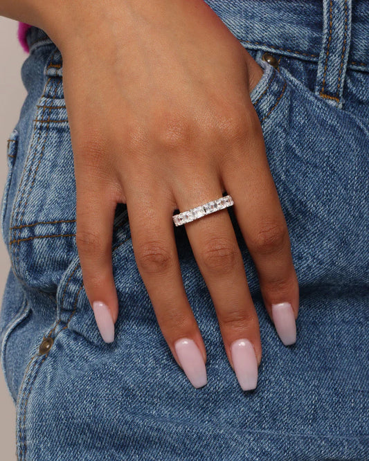 Lil Queen's Ring- Silver|White Diamondettes