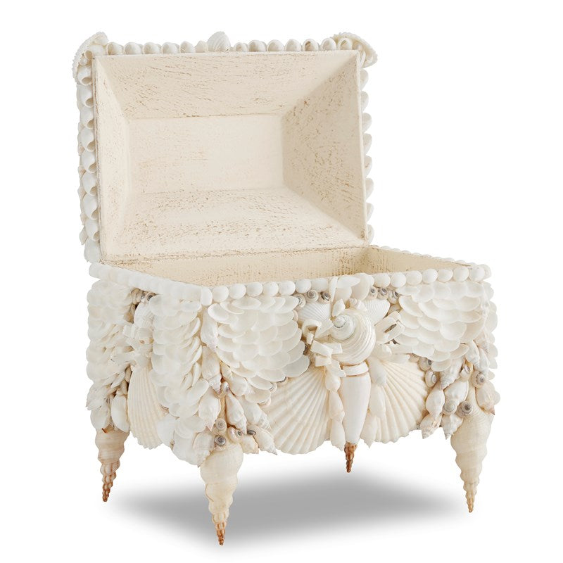 Boardwalk White Shell Jewelry Box