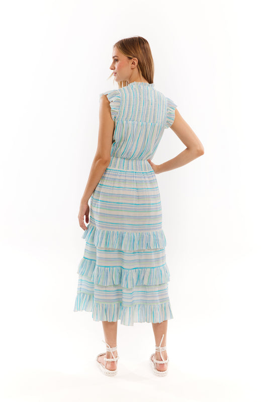 Misha Midi- Blue Stripe