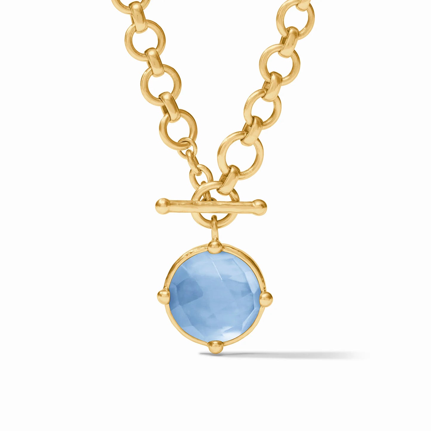 Honeybee Demi Necklace-Iridescent Chalcedony Blue