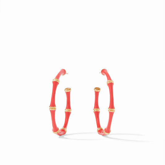 Bamboo Hoop -Coral Enamel