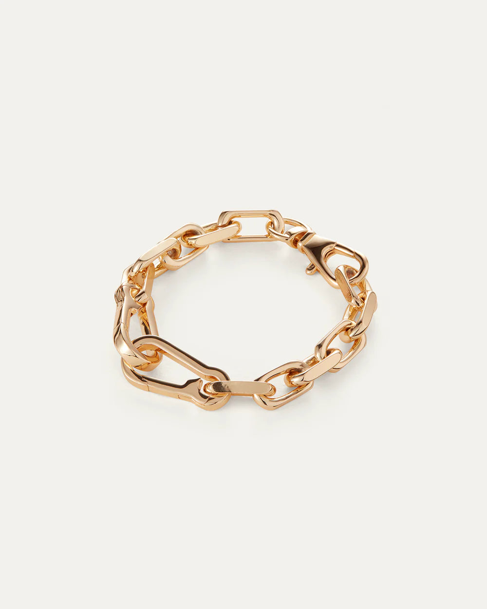 Padlock Heart Chain Bracelet- Gold