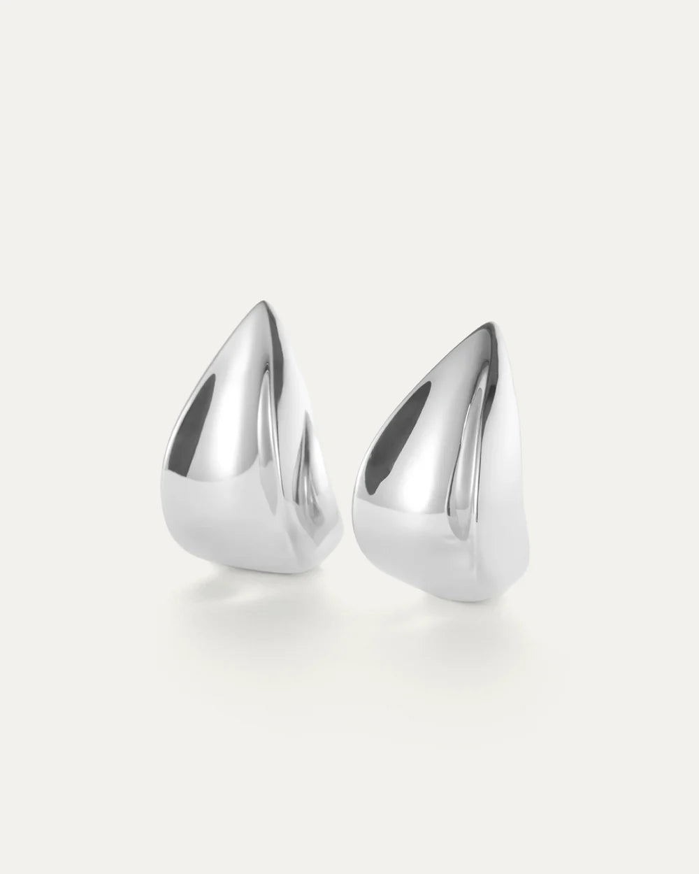 Margaux Puff Earrings-Silver