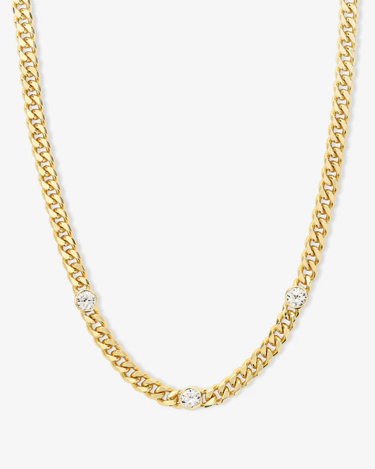 Julian Triple Diamond Necklace 16"