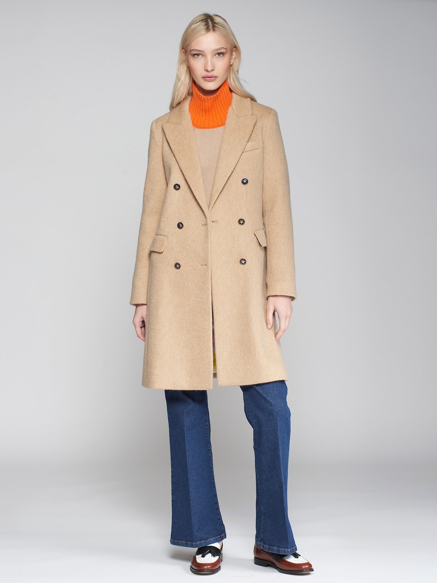 Coat Wool Mohair Camel