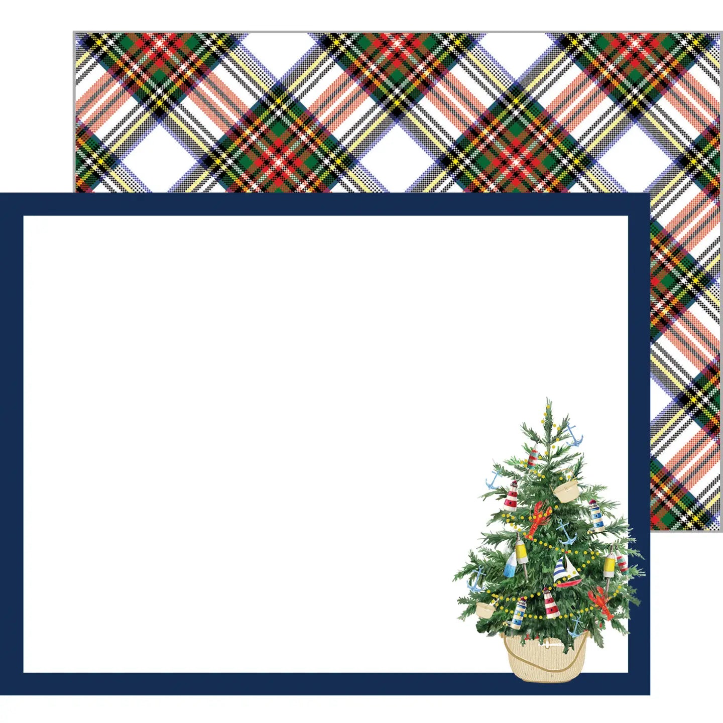 Coastal Christmas Tree Flat Notecards