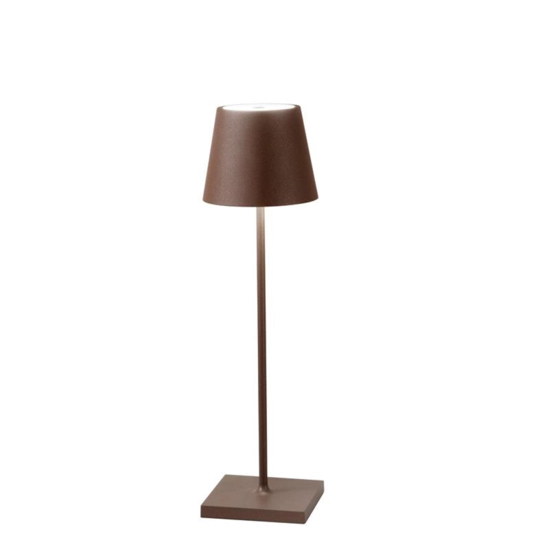 Drink Table Lamp Made of Metal with Battery Included with Di- Bronze