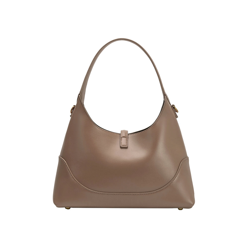 Caroline Taupe Recycled Vegan Shoulder Bag