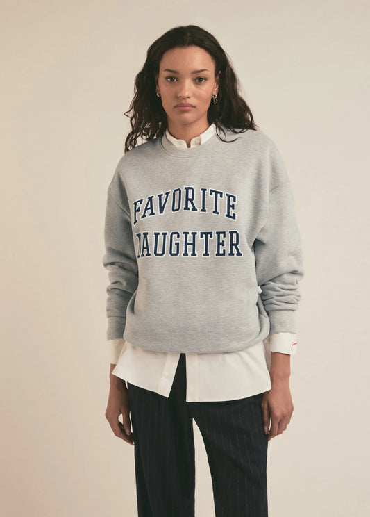 Collegiate Sweatshirt- Heather Grey