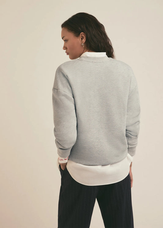 Collegiate Sweatshirt- Heather Grey