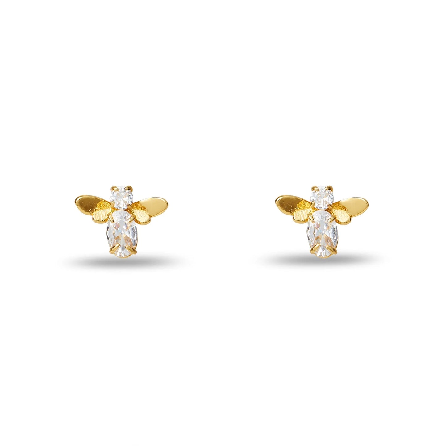 Crystal Honeybee Stud Earrings