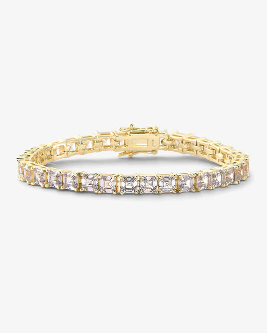 Lil Queen's Tennis Bracelet- Gold|White Diamondettes